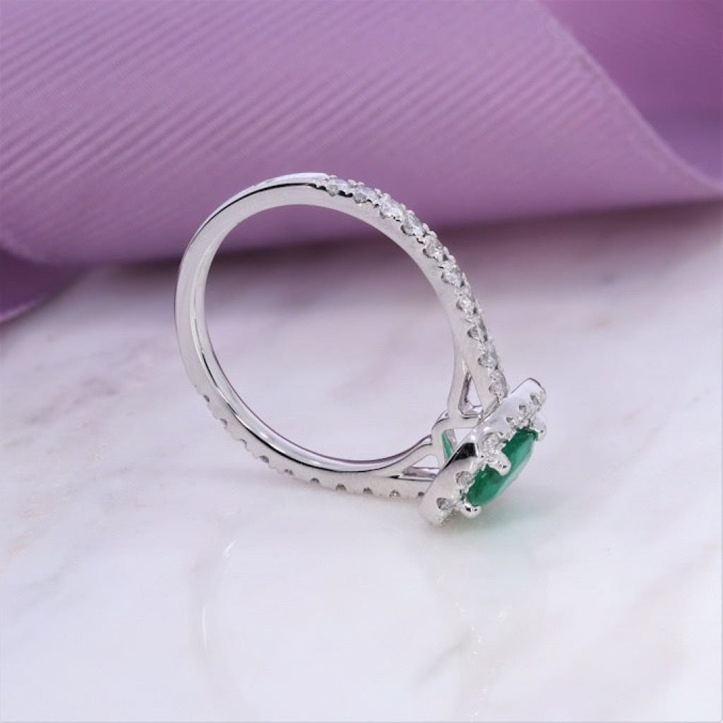 EDWIN | Emerald Diamond Ring - Rings