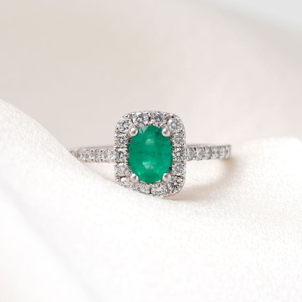 EDWIN | Emerald Diamond Ring - Rings
