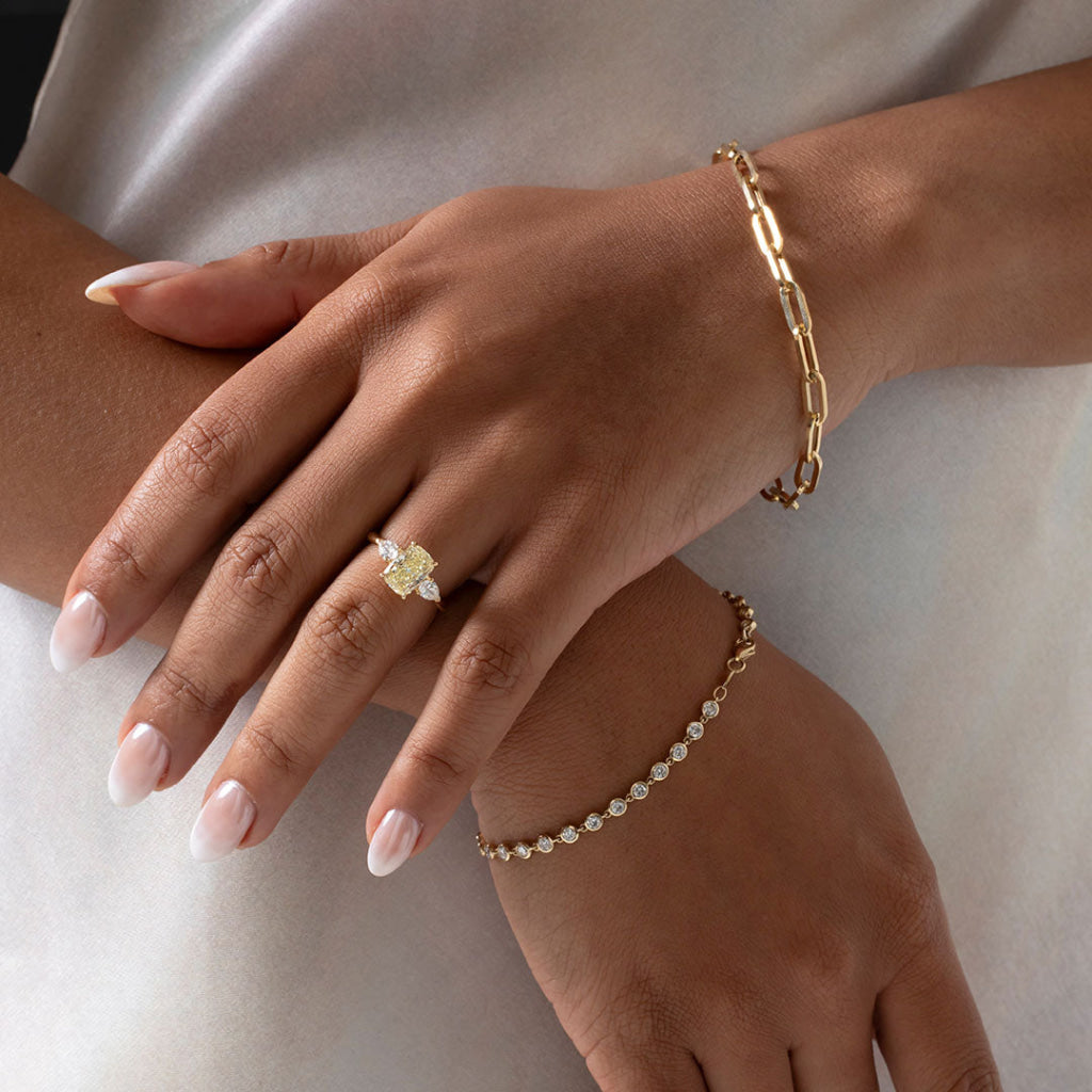 ELAINE | Lab Grown Yellow Diamond Engagement Ring in 18ct