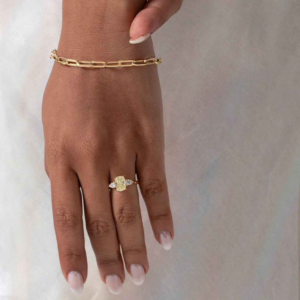 ELAINE | Lab Grown Yellow Diamond Engagement Ring in 18ct