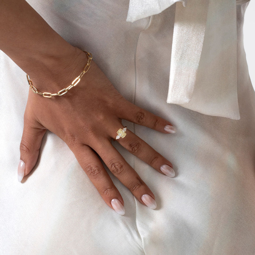 ELAINE | Lab Grown Yellow Diamond Engagement Ring in 18ct