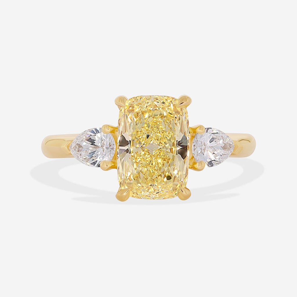 ELAINE | Lab Grown Yellow Diamond Engagement Ring in 18ct