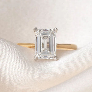 ELDORA 2.50ct | Emerald Cut Lab Grown Diamond Engagement Ring in 18ct Gold