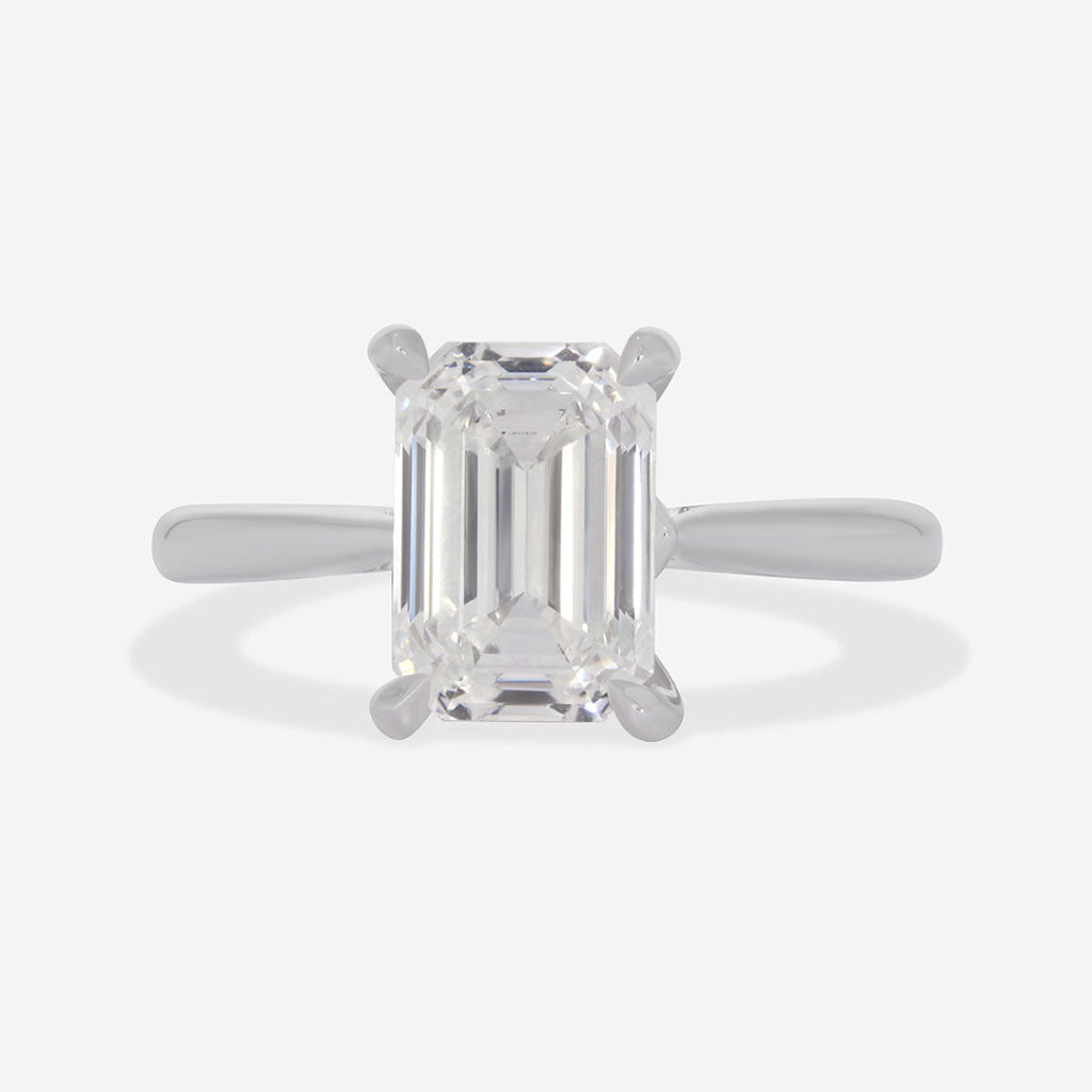 ELDORA 2.50ct | Emerald Cut Solitaire Lab Diamond Set