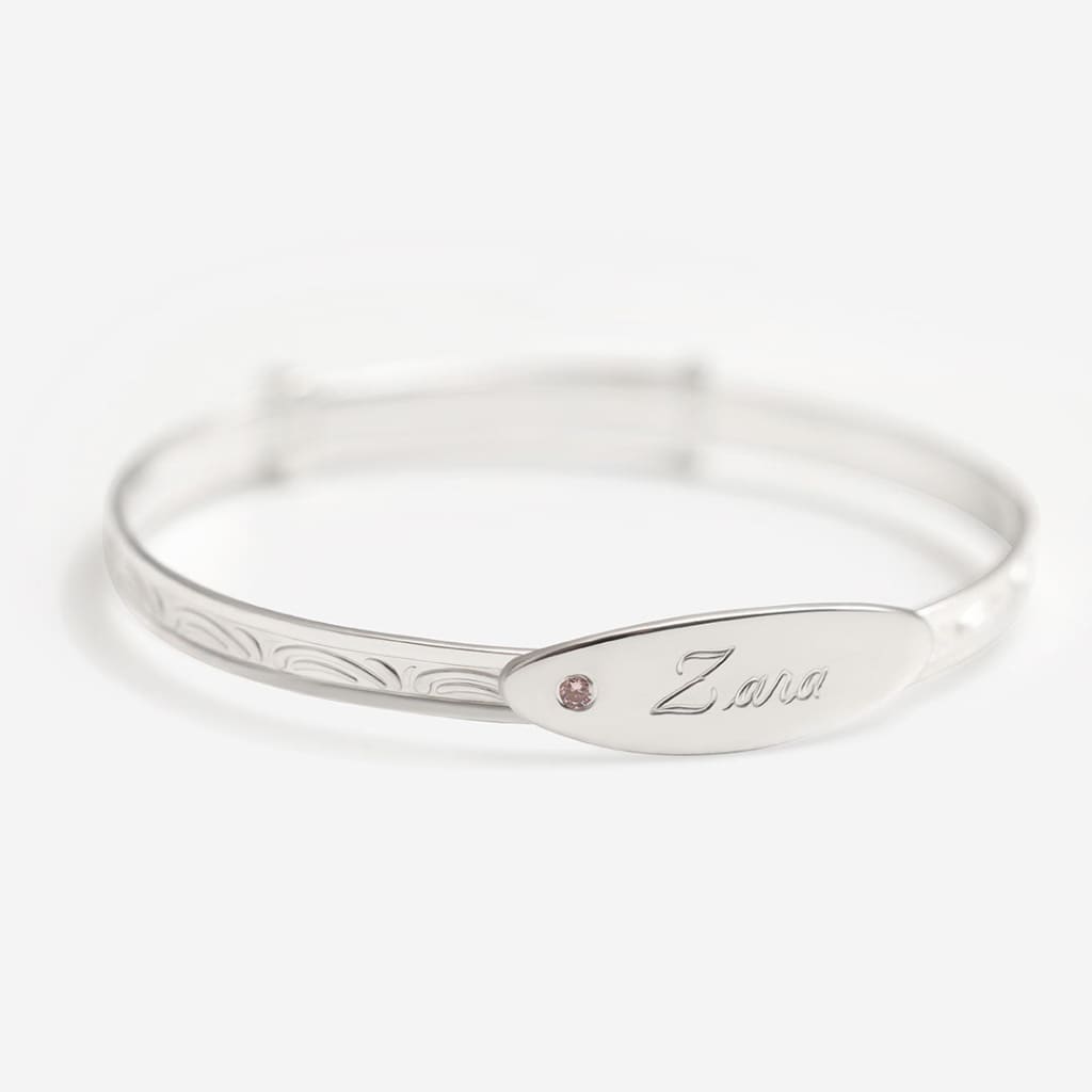 Elegant Pink - Baby Bangle | Free Engraving - Bracelet