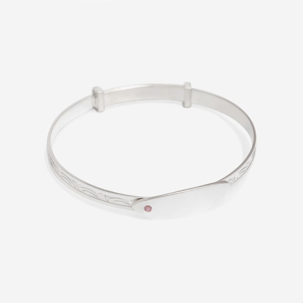 Elegant Pink - Baby Bangle | Free Engraving