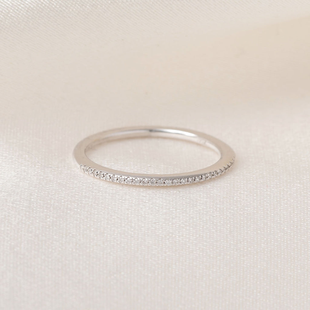 ELFIN | 1.4MM Diamond Wedding Ring in 18ct White Gold M