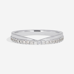 ELIZA | Diamond Wedding Ring in 18ct White Gold