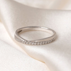 ELIZA | Natural Diamond Wedding Ring in 18ct White Gold