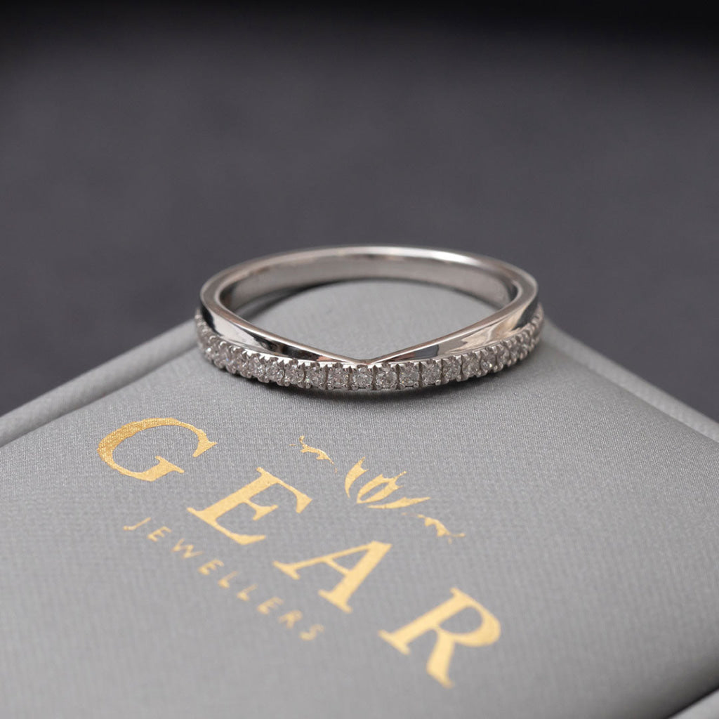 ELIZA | Natural Diamond Wedding Ring in 18ct White Gold