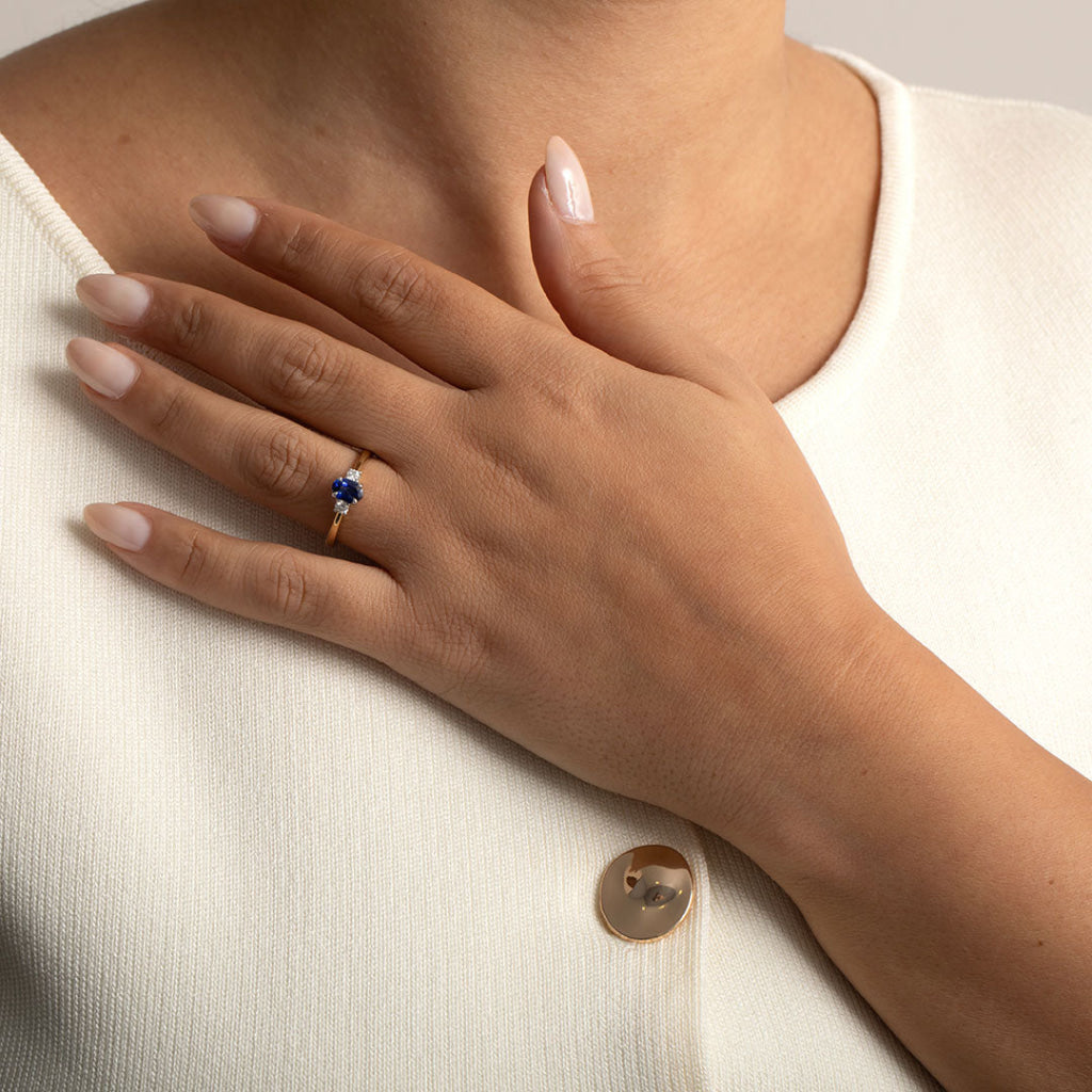 ELLA | Sapphire Diamond Ring - Rings