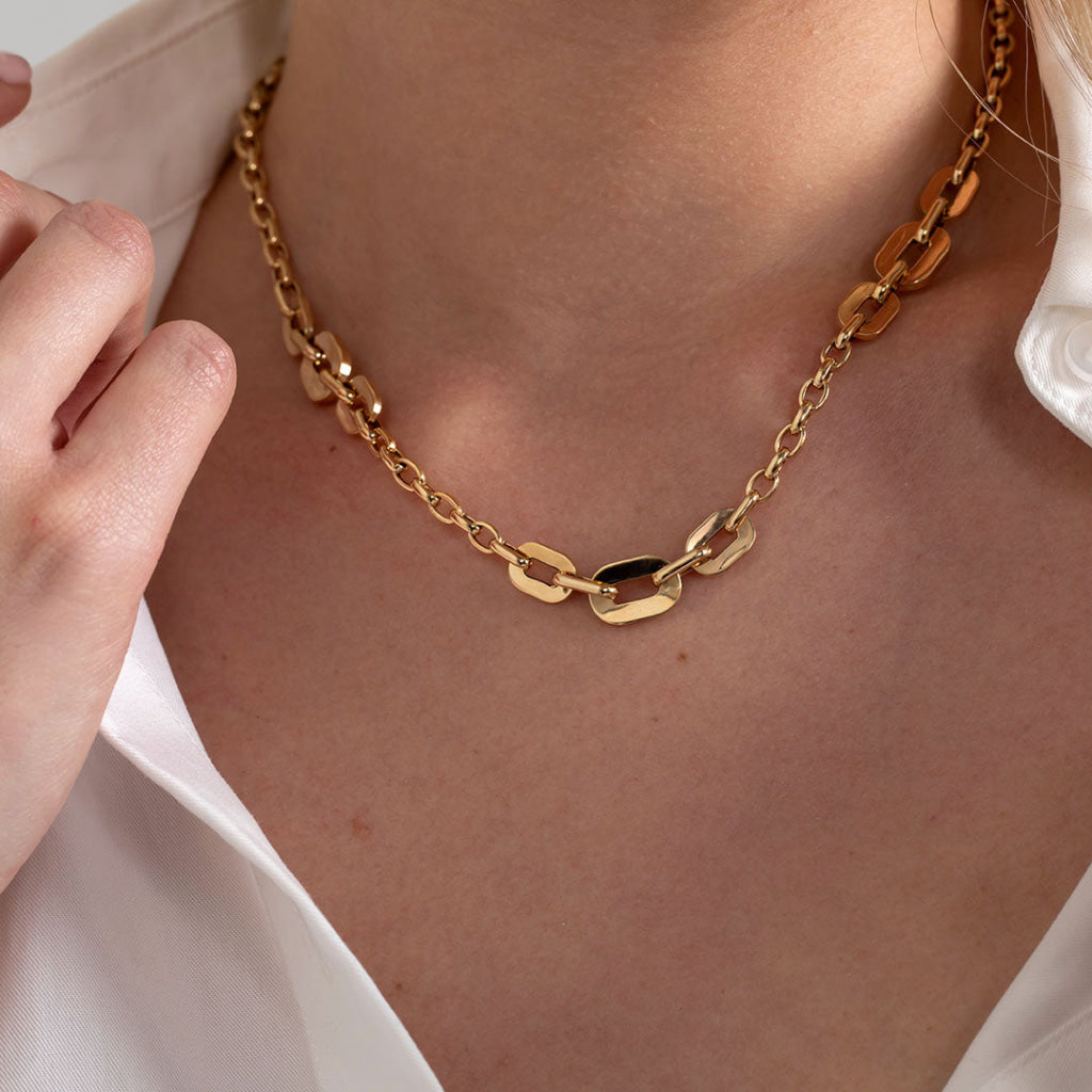 Elliptical Necklace | 9ct Gold - Necklace