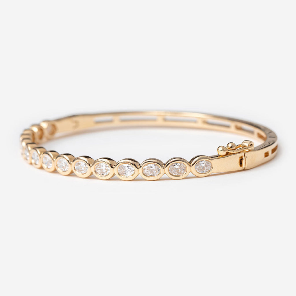 ELSIE 2ct | Lab Grown Diamond Bangle in 9ct Gold - Bracelet
