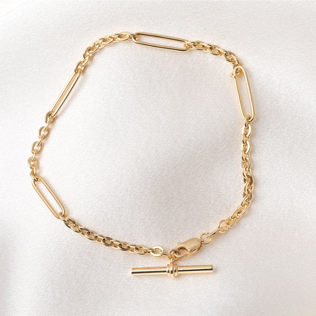 Elva T-Bar Bracelet | 9ct Gold - Bracelet