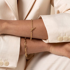 Elva T-Bar Bracelet | 9ct Gold - Bracelet