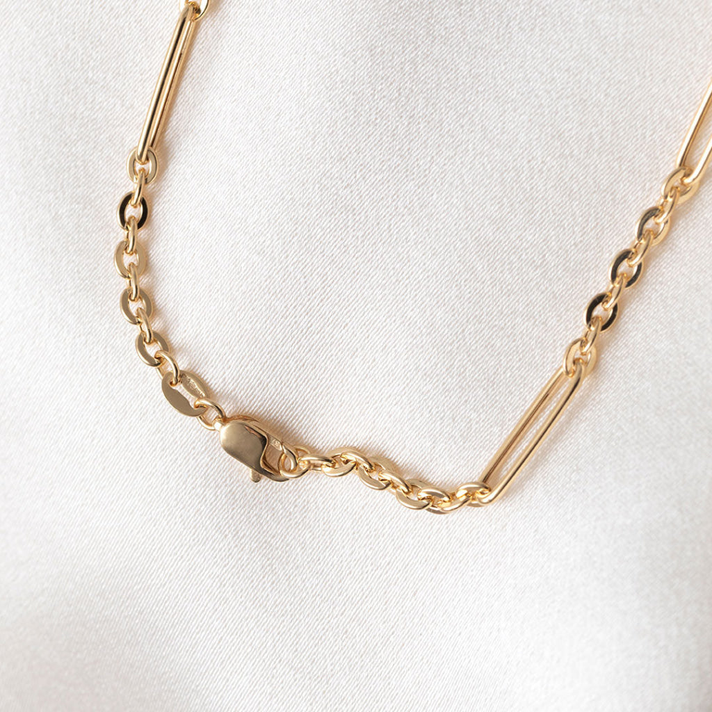 Elva T-Bar Necklace | 9ct Gold - Necklace