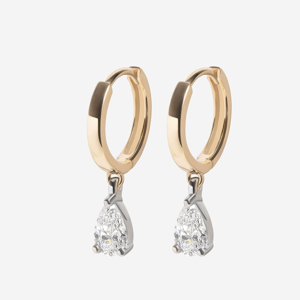 ELY Pear | Lab Grown Diamond Earrings in 9ct Gold