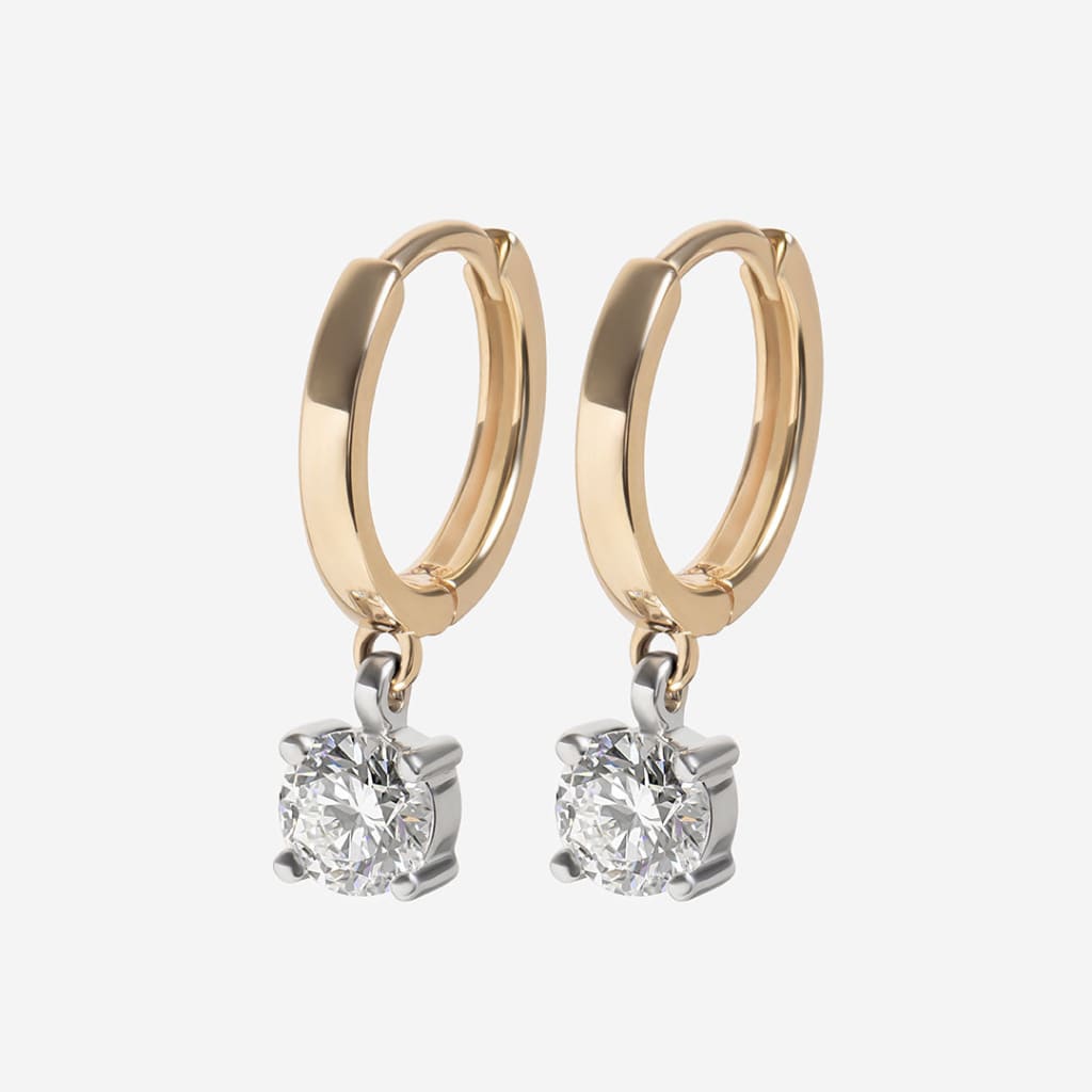 ELY Round | Lab Grown Diamond Earrings in 9ct Gold