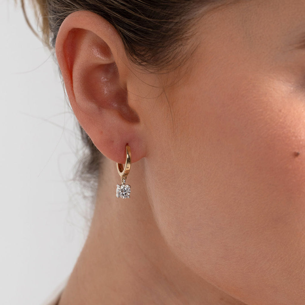 ELY Round | Lab Grown Diamond Earrings in 9ct Gold