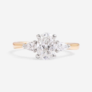 ELYSIAN 1.20ct | Oval 3-Stone Lab Grown Diamond Engagement Ring in 18ct Gold