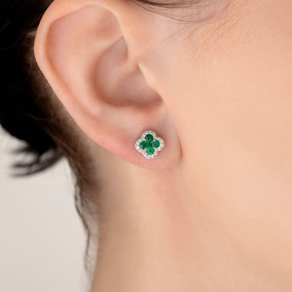 Emerald Palace Diamond Earrings | 18ct Gold - Necklace