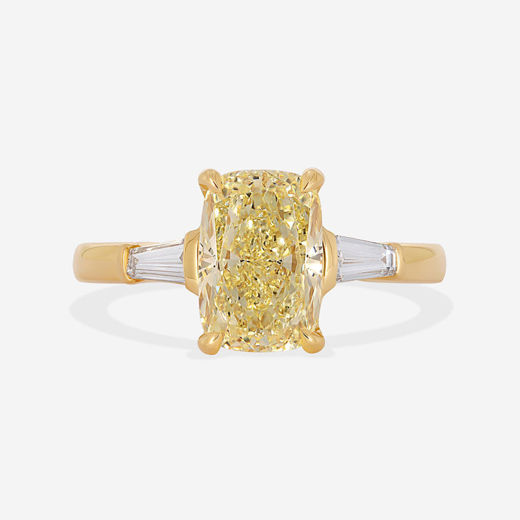 EMMA | Lab Grown Yellow Diamond Engagement Ring in 18ct