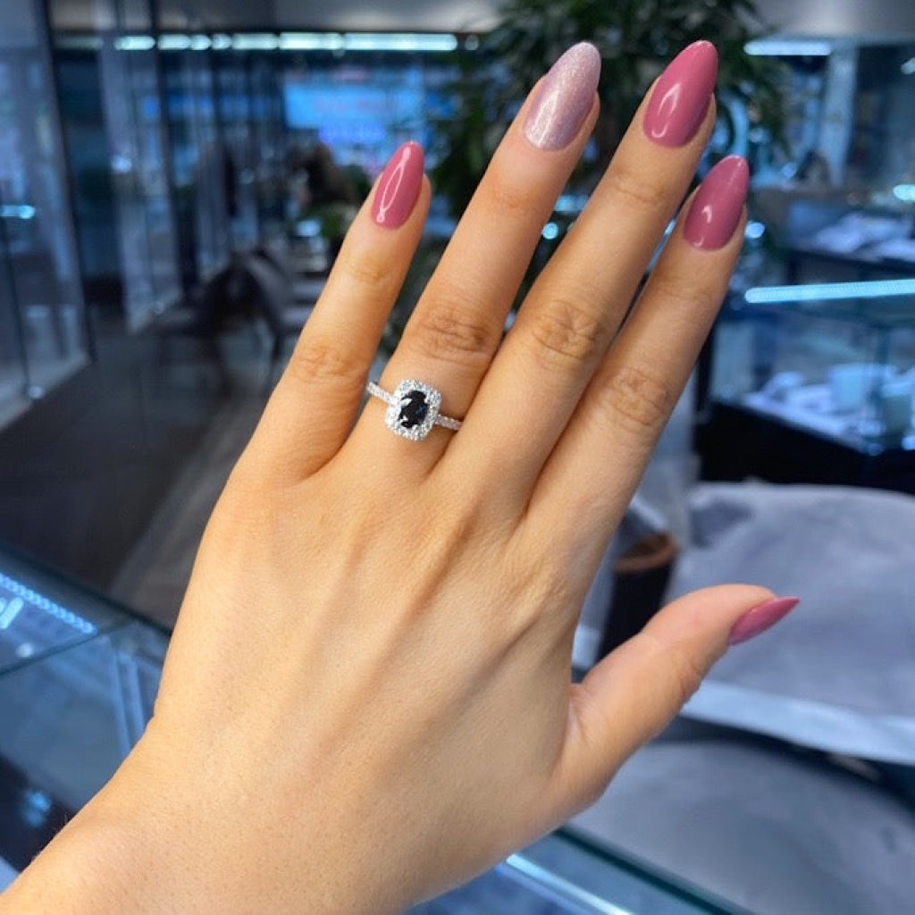 ENAMOUR | Sapphire Diamond Ring - Rings