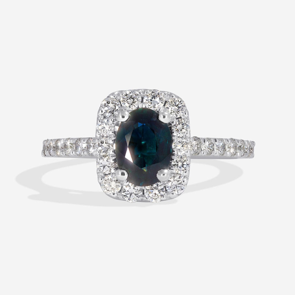 Enamour Platinum Sapphire & Diamond Ring
