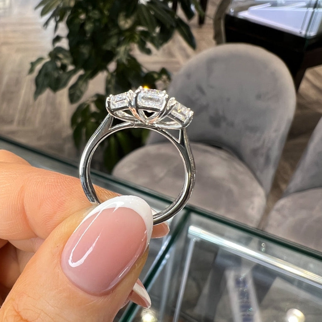 enchant diamond engagement ring side view