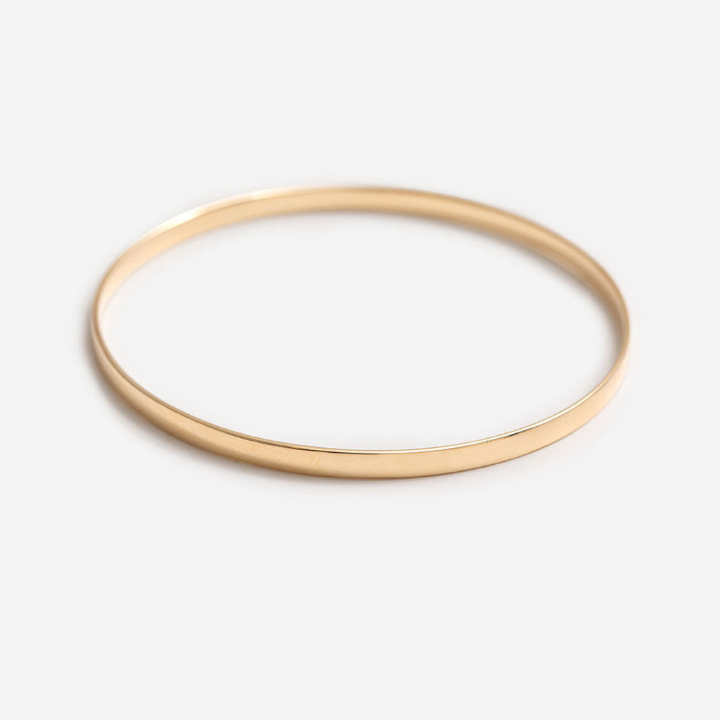 yellow gold bangle plain