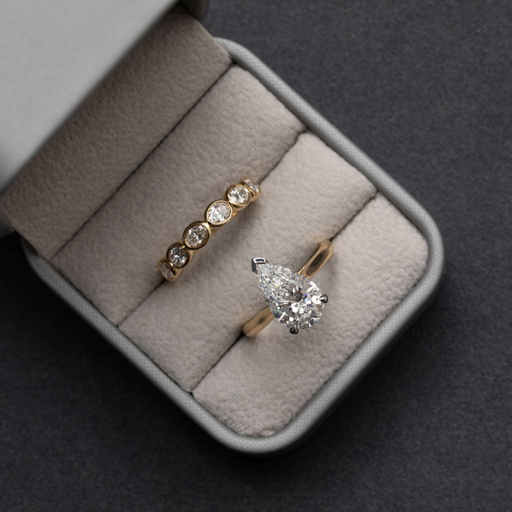 ENYA 3.00ct | Pear Cut Lab Grown Diamond Engagement Ring