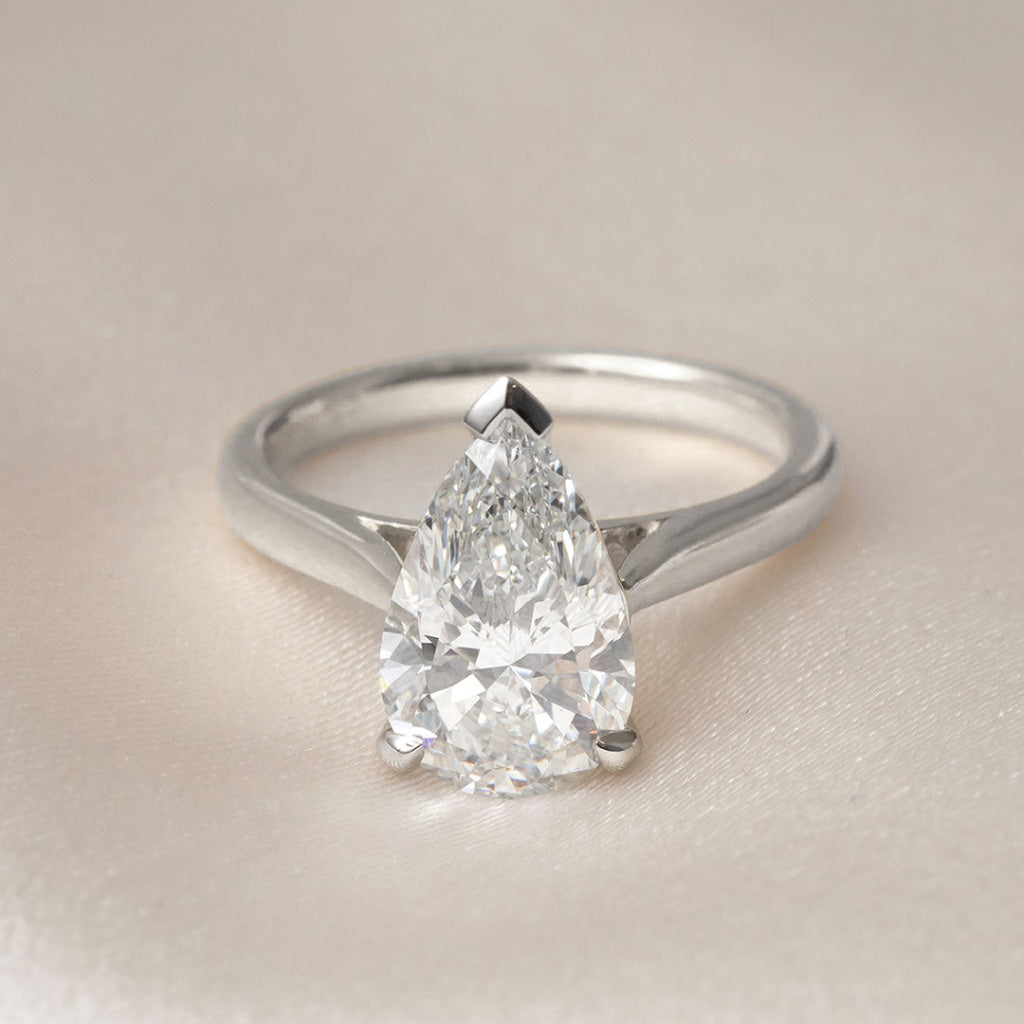 ENYA 3ct | Pear Solitaire Lab Grown Diamond Engagement Ring