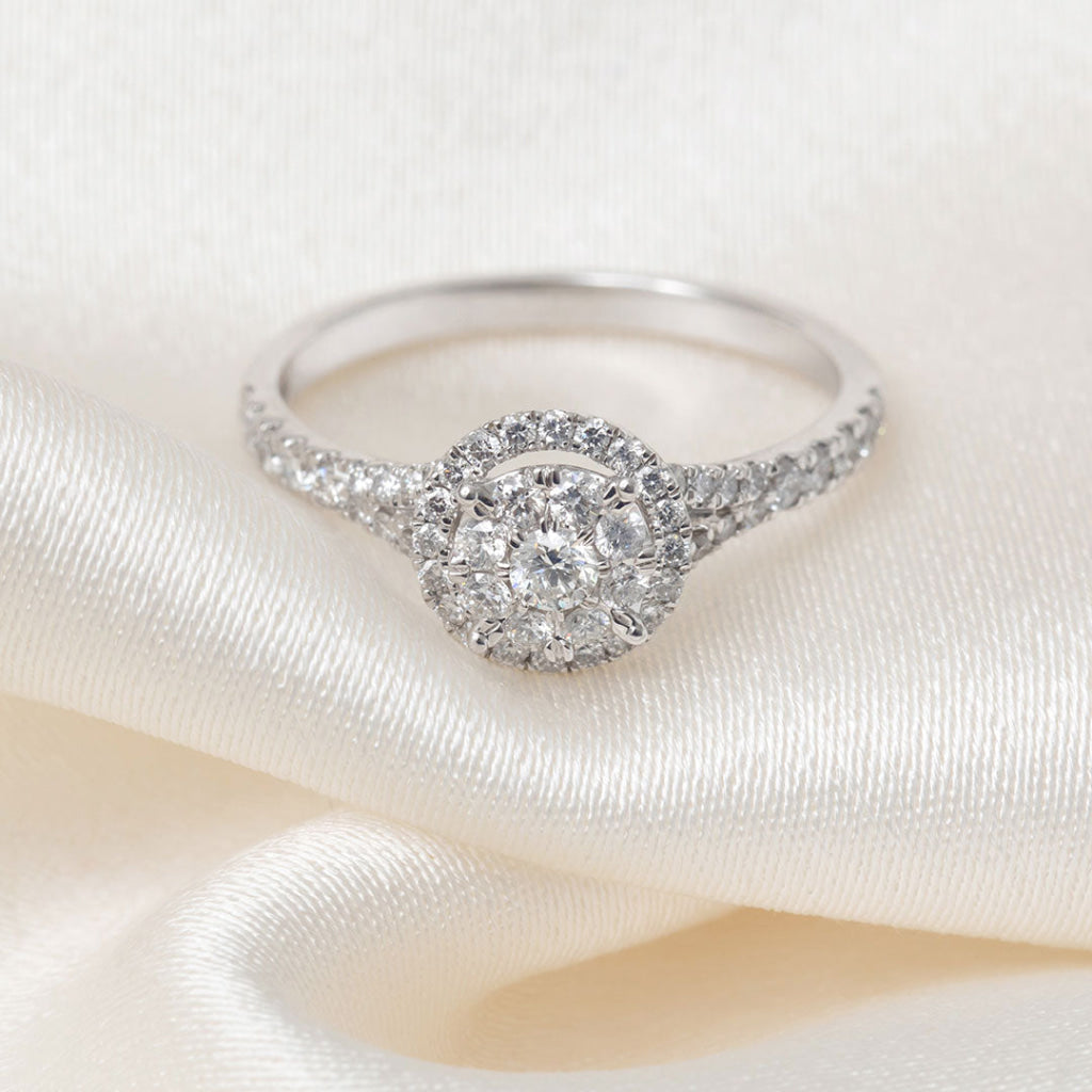 EON 0.50ct | Round Cluster Diamond Engagement Ring in 18ct