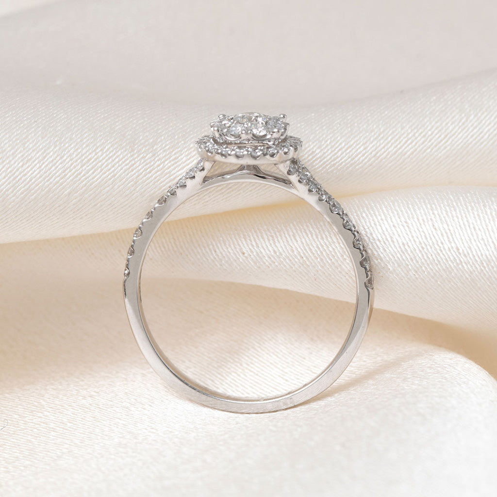 EON 0.50ct | Round Cluster Diamond Engagement Ring in 18ct