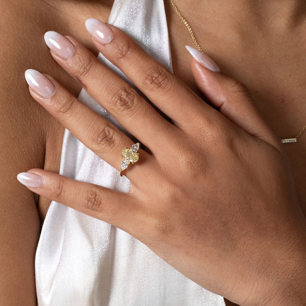 ERIN | Lab Grown Yellow Diamond Engagement Ring in 18ct
