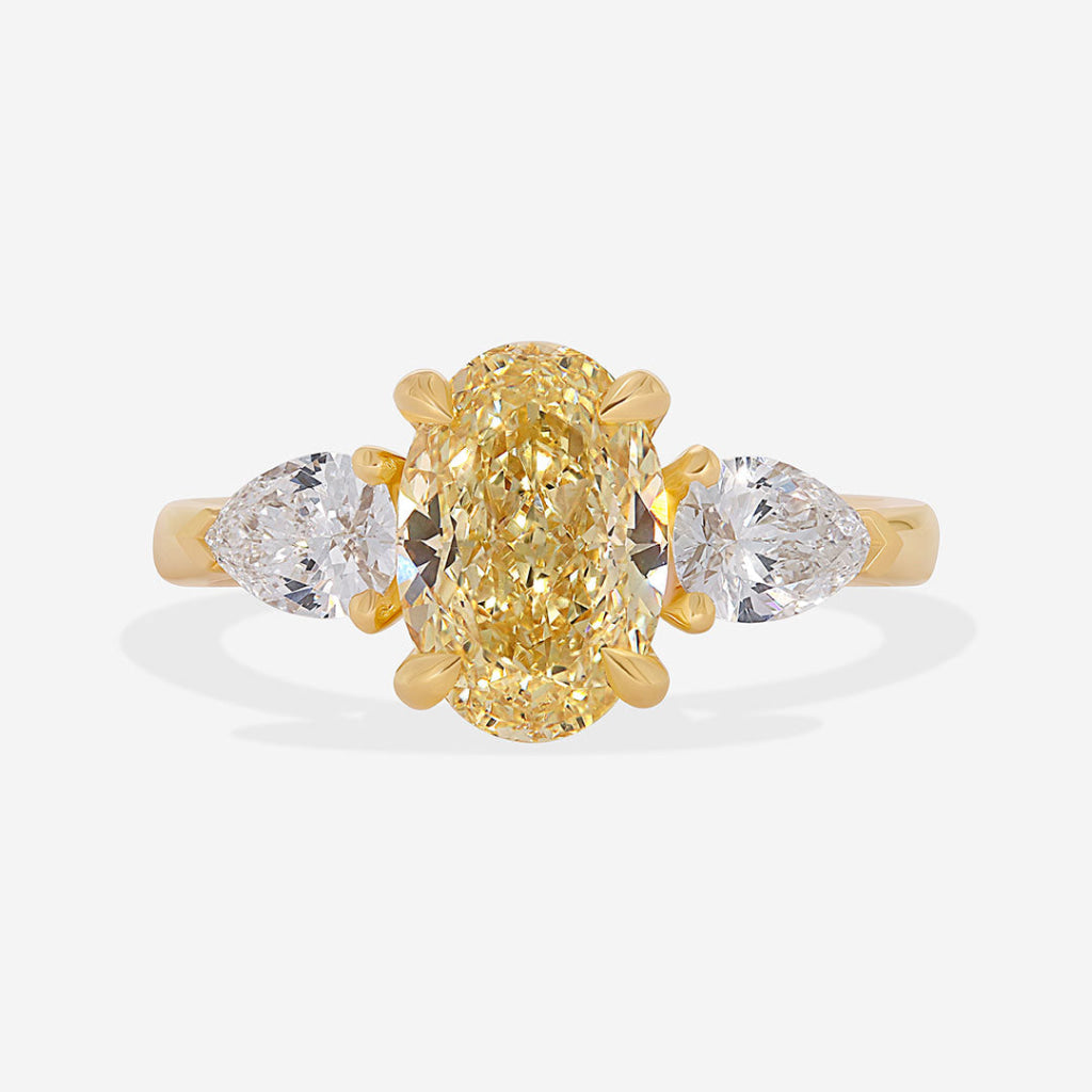 ERIN | Lab Grown Yellow Diamond Engagement Ring in 18ct