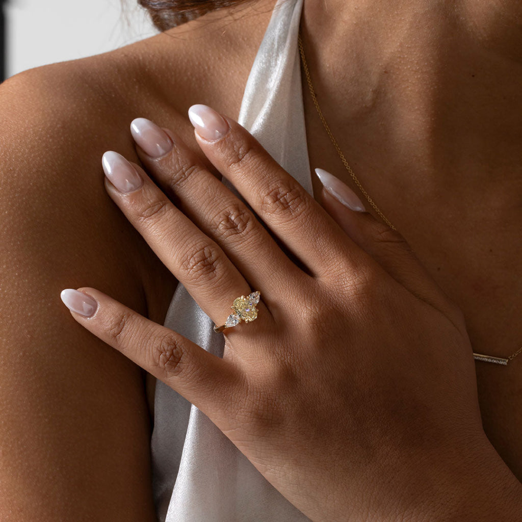 ERIN | Lab Grown Yellow Diamond Engagement Ring in 18ct