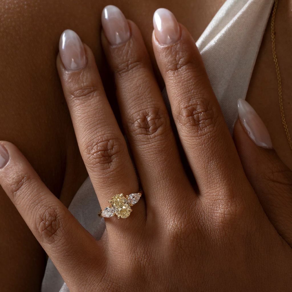 ERIN | Lab Grown Yellow Diamond Engagement Ring in 18ct