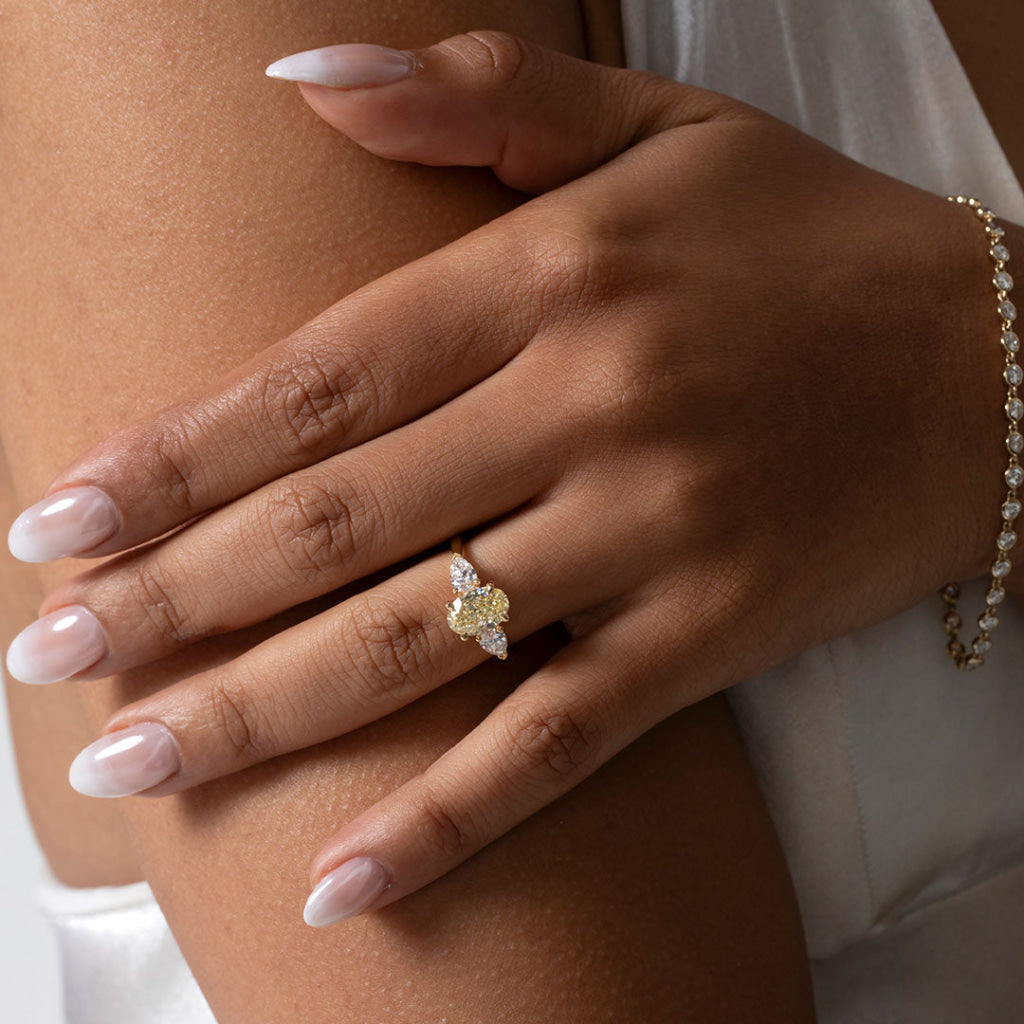 ERIN | Lab Grown Yellow Diamond Engagement Ring in 18ct