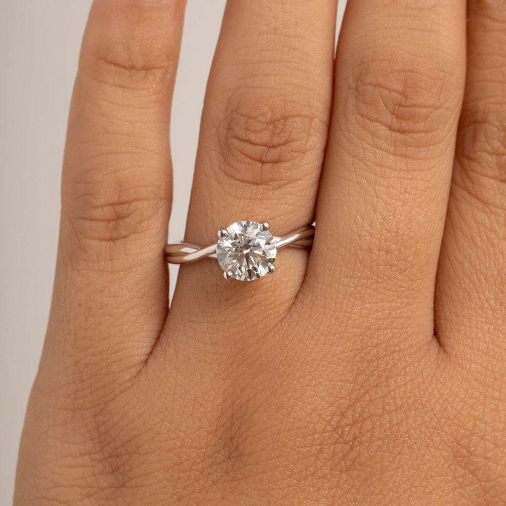 ESME | Round Solitaire Lab Diamond Set in Platinum 1.50ct