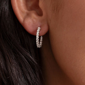 ESSEX - 1ct | Lab Grown Diamond Hoops in 9ct White Gold