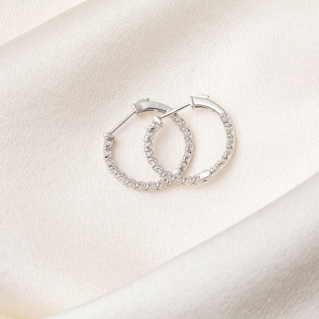 Essex Diamond Lab grown Hoops - 1.00ct | 9ct White Gold