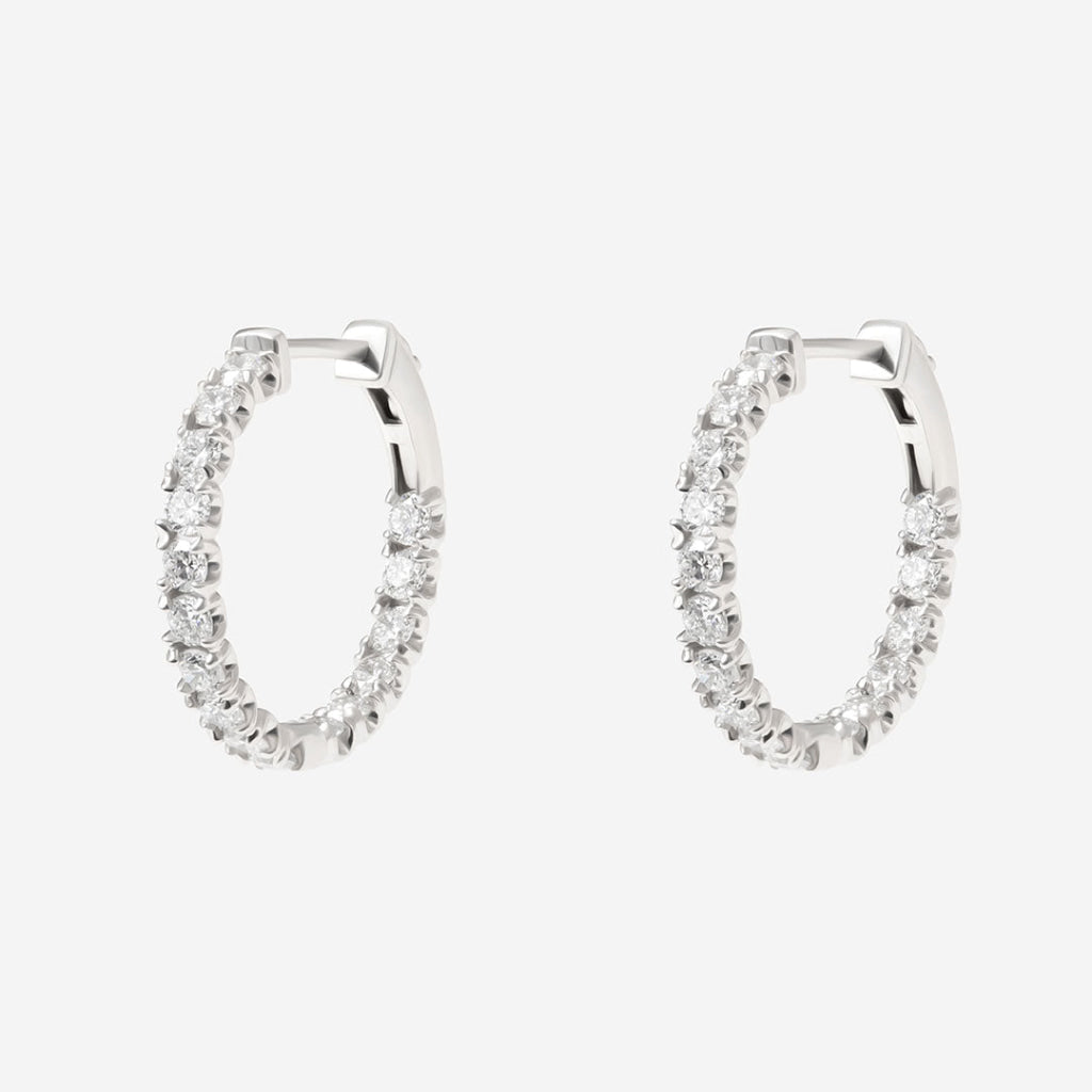 Essex Diamond Lab grown Hoops - 1.00ct | 9ct White Gold