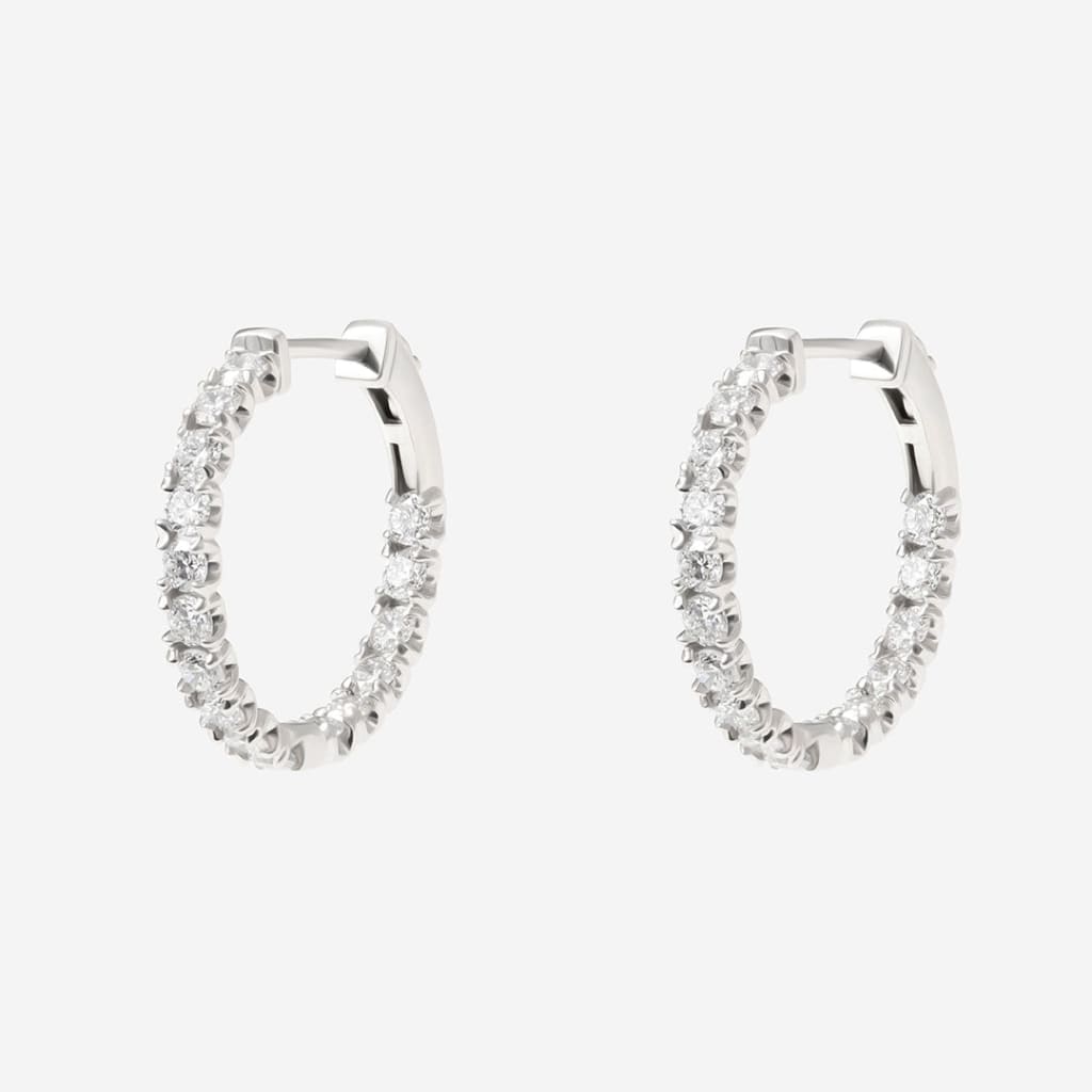 Essex Diamond Lab grown Hoops - 1.00ct | 9ct White Gold