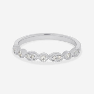 ESTHER | Natural Diamond Wedding Ring in 18ct White Gold