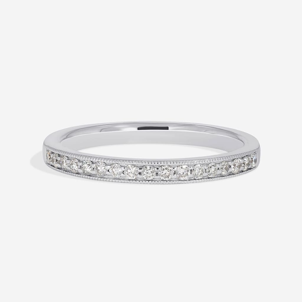 Eternal - Diamond wedding ring with millgrain detail