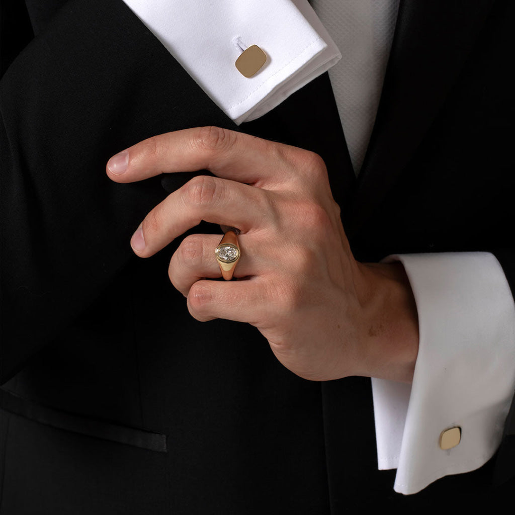 Ethan - 9ct Gold Cuff Links | Free Engraving - Cufflinks