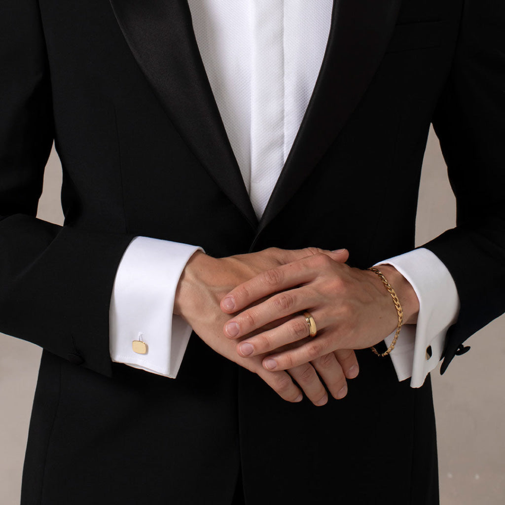 Ethan - 9ct Gold Cuff Links | Free Engraving - Cufflinks