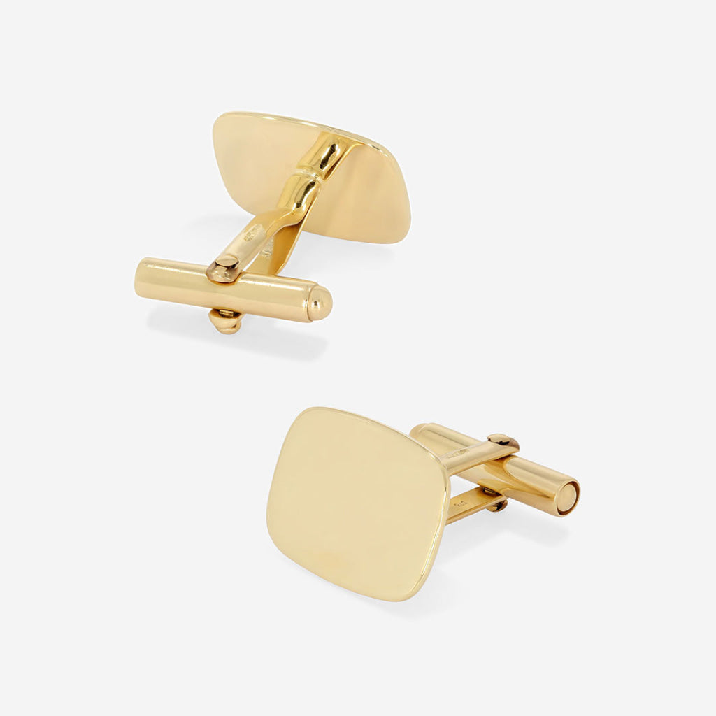 gold cushion cufflinks