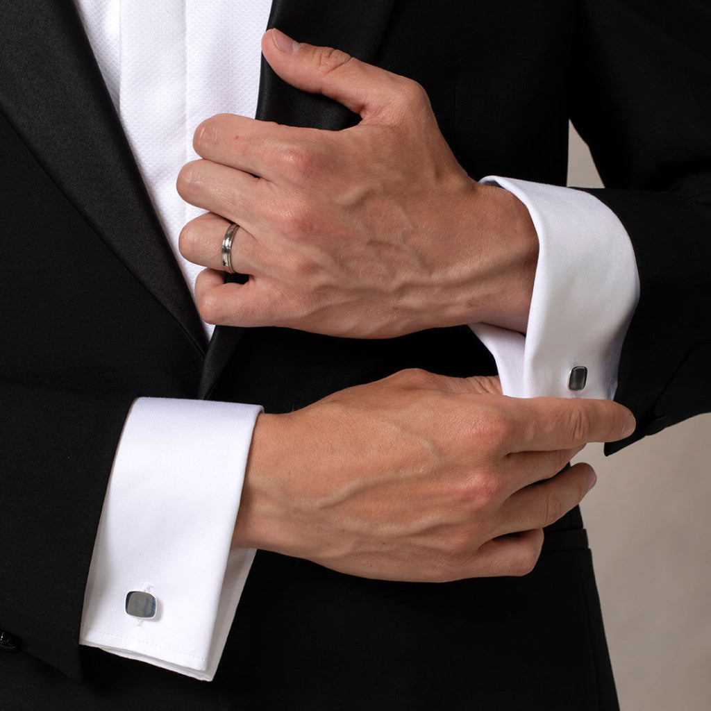 Ethan - Sterling Silver Cuff Links | Free Engraving